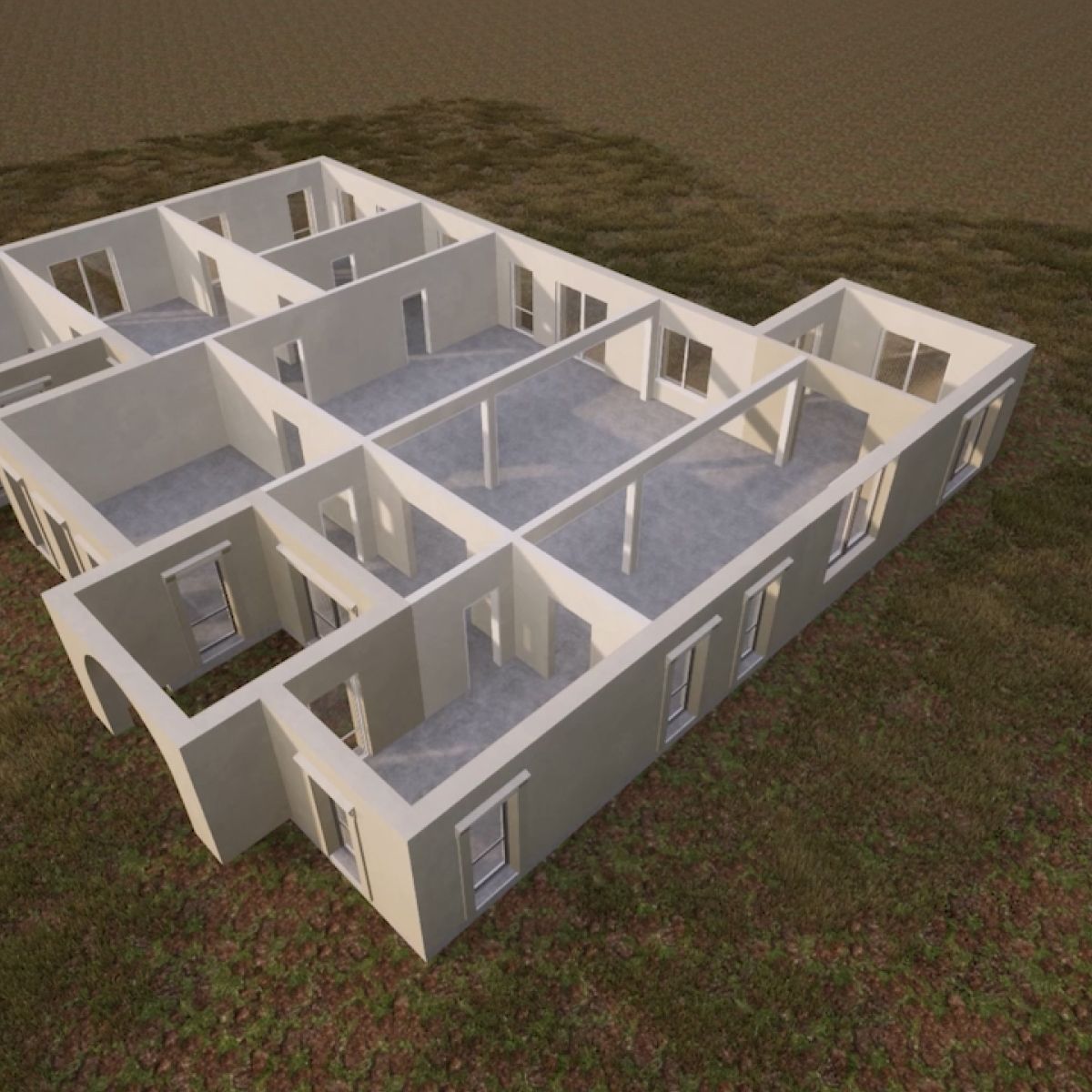 a 3d floorplan of the ground floor of a kingshaus house